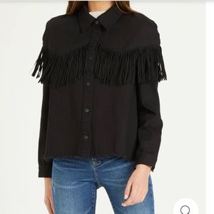 ADAH DENIM SHIRT JACKET BLACK